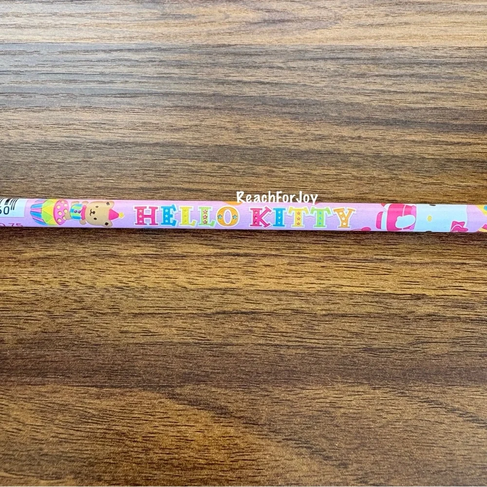 Hello Kitty Sanrio Pencil 2012 Wood #2 Pencil Teddy Bear Birthday Pink White